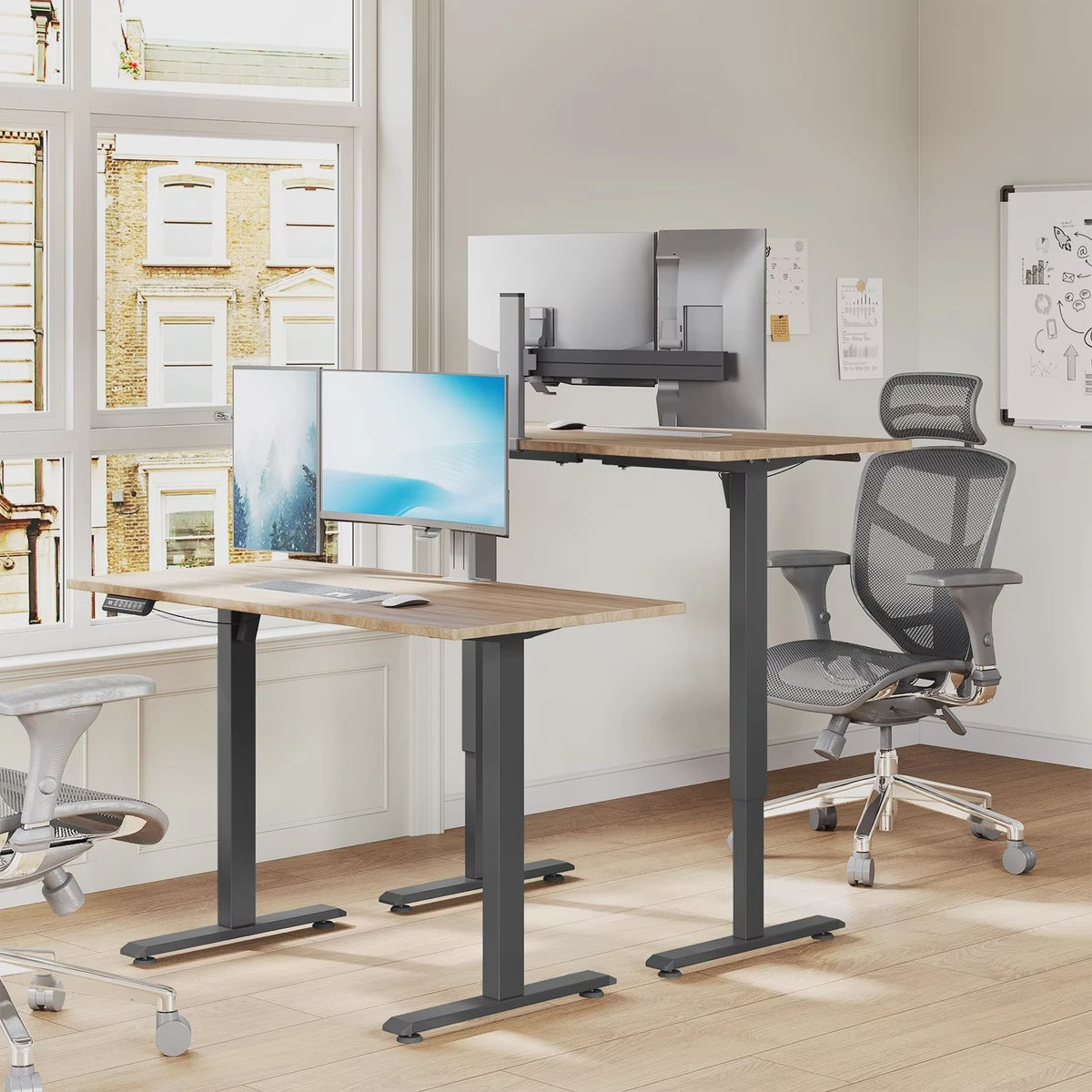 Elektrisch Verstelbaar Bureau Frame met Geheugenfunctie en USB-poort - Sta-bureau
