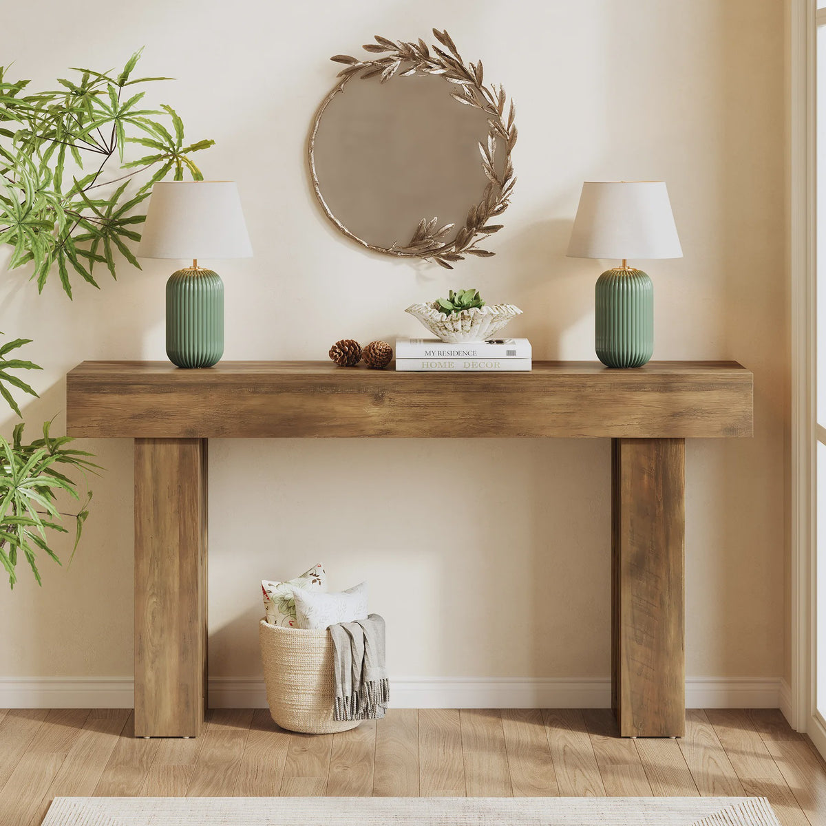 Tribesigns 160 cm Smalle Console Tafel - Moderne Banktafel voor Hal, Entree, Woonkamer, Slaapkamer, Kantoor