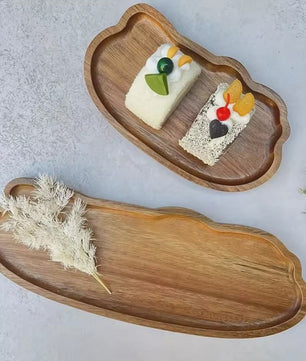 Set Ovalen Houten Serveerschalen - Stijlvol en Duurzaam