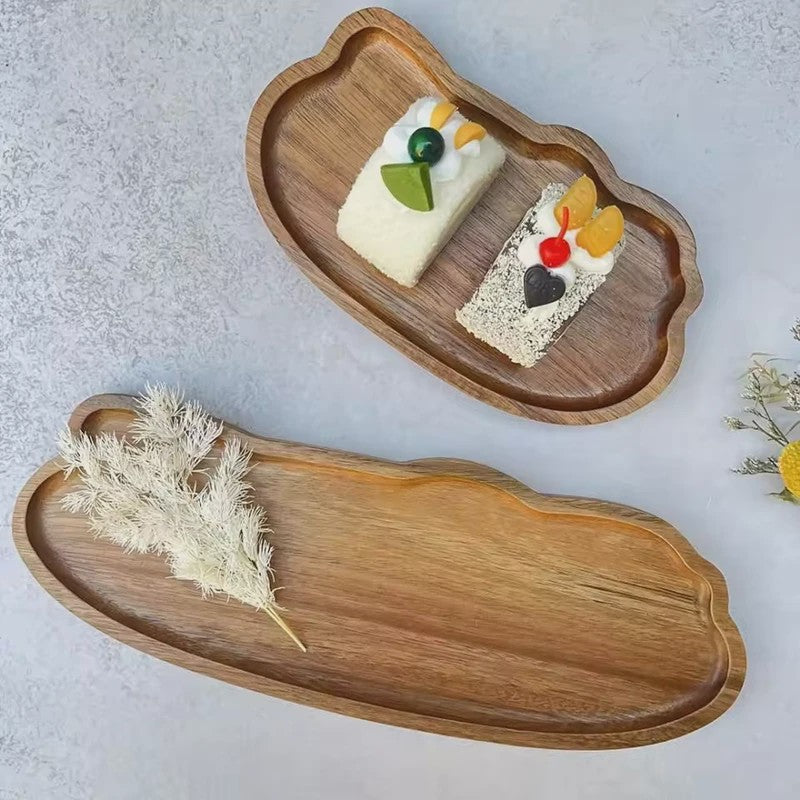 Set Ovalen Houten Serveerschalen - Stijlvol en Duurzaam