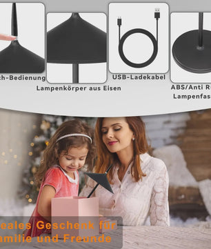 Draadloze LED Tafellamp Oplaadbaar met USB-C, Dimbaar & Waterdicht (IP44)
