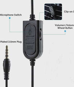 Gaming Headset met Microfoon en Volumeregeling - Bedraad 3.5mm voor PC, PS4, Xbox
