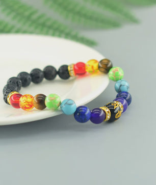 7 Chakra Armband Natuursteen - Helende Kristallen voor Mannen & Vrouwen