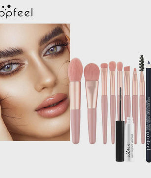 POPFEEL Complete Oog Make-up Set: 40 Kleuren Oogschaduw, Wenkbrauwpotlood, Eyeliner, Mascara & Kwasten