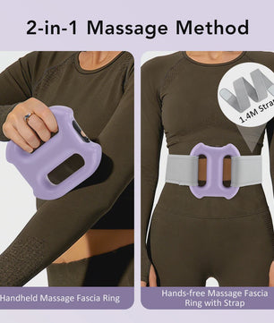 Elektrische Fascia Ring Massager met Band - 3 Modi, 5 Snelheden voor Spierontspanning & Lichaamsvorming