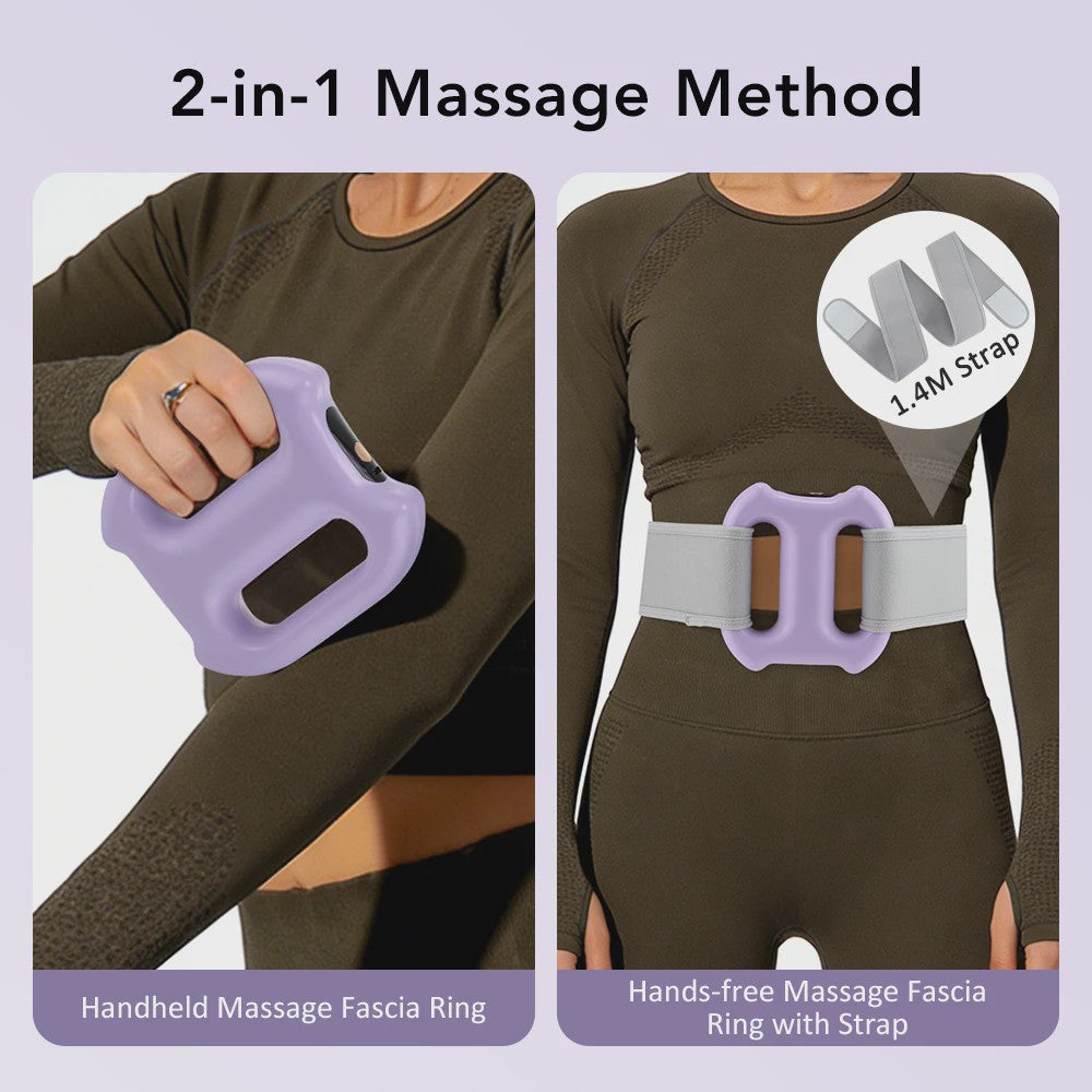Elektrische Fascia Ring Massager met Band - 3 Modi, 5 Snelheden voor Spierontspanning & Lichaamsvorming
