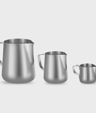 RVS Melkopschuimkan 100ml, 350ml, 600ml - Barista Kwaliteit Opschuimkannetje