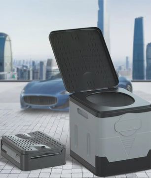 Draagbaar Opvouwbaar Toilet - Compact & Anti-geur voor Auto, Reizen & Noodgevallen