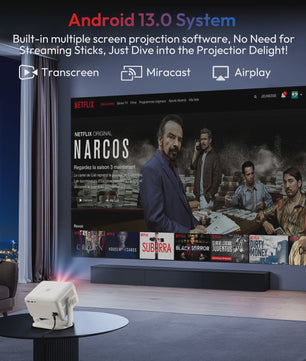 XGODY N6 Smart Projector: Netflix Officieel, 4K Ondersteuning, 650 ANSI Lumen & AI Functies