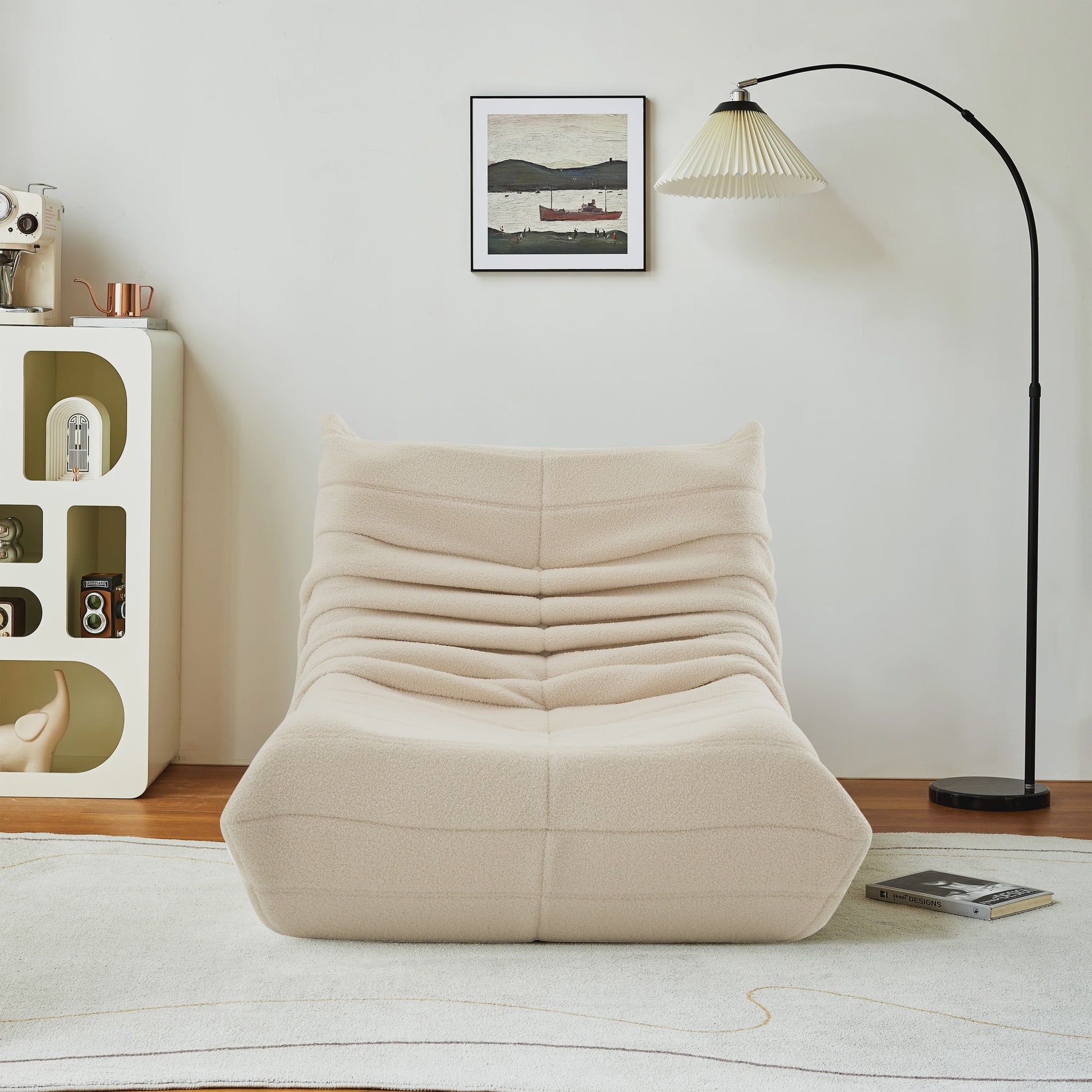 XXL Design Beanbag van Lamswol - Comfortabele Zitzak als Sofa, Fauteuil of Vloerkussen