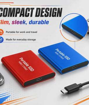 Snelle Externe SSD 1TB/2TB USB 3.1 - Compacte Mobiele Opslag voor PC & Mac