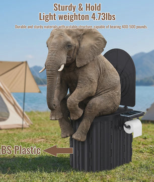 Draagbaar Opvouwbaar Toilet voor Buiten - 180kg Draagkracht, Multifunctioneel Noodtoilet voor Camping, Vissen, Wandelen