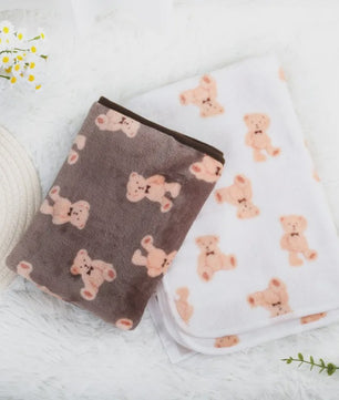 Zachte Fluwelen Deken voor Huisdieren - Warm & Comfortabel met Schattige Pootafdrukken