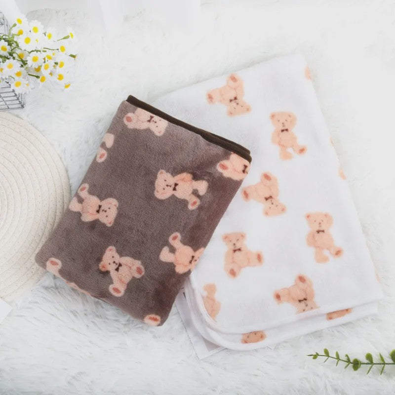 Zachte Fluwelen Deken voor Huisdieren - Warm & Comfortabel met Schattige Pootafdrukken