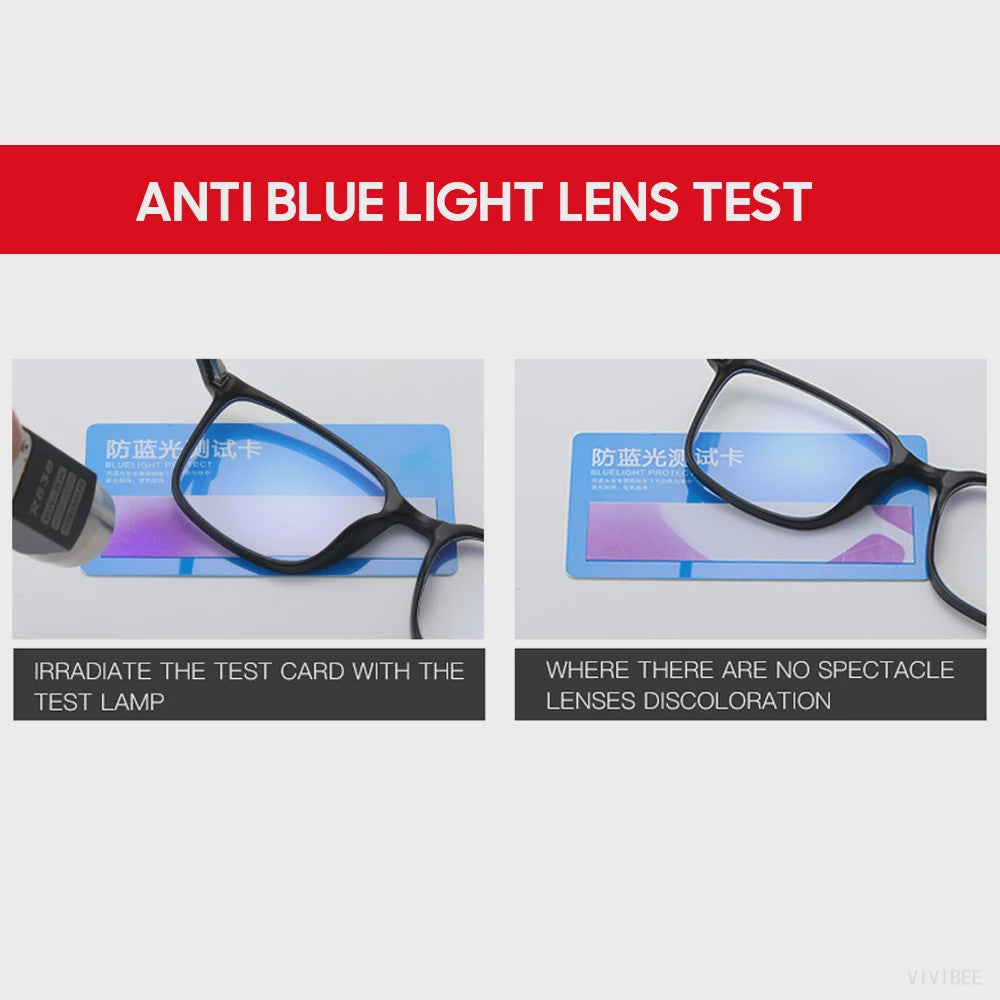 VIVIBEE Klassieke Blauw Licht Blokkerende Bril voor Heren - TR90 Frame, Anti-Ray, Computer & Gaming