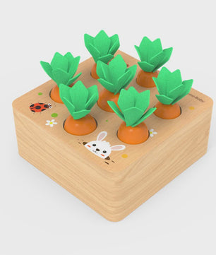 Houten Montessori Wortel Puzzel - Educatief Speelgoed voor Baby's en Kinderen