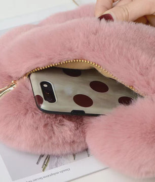 Schattige Hartvormige Pluche Schoudertas met Ketting - Dames Crossbody Tas