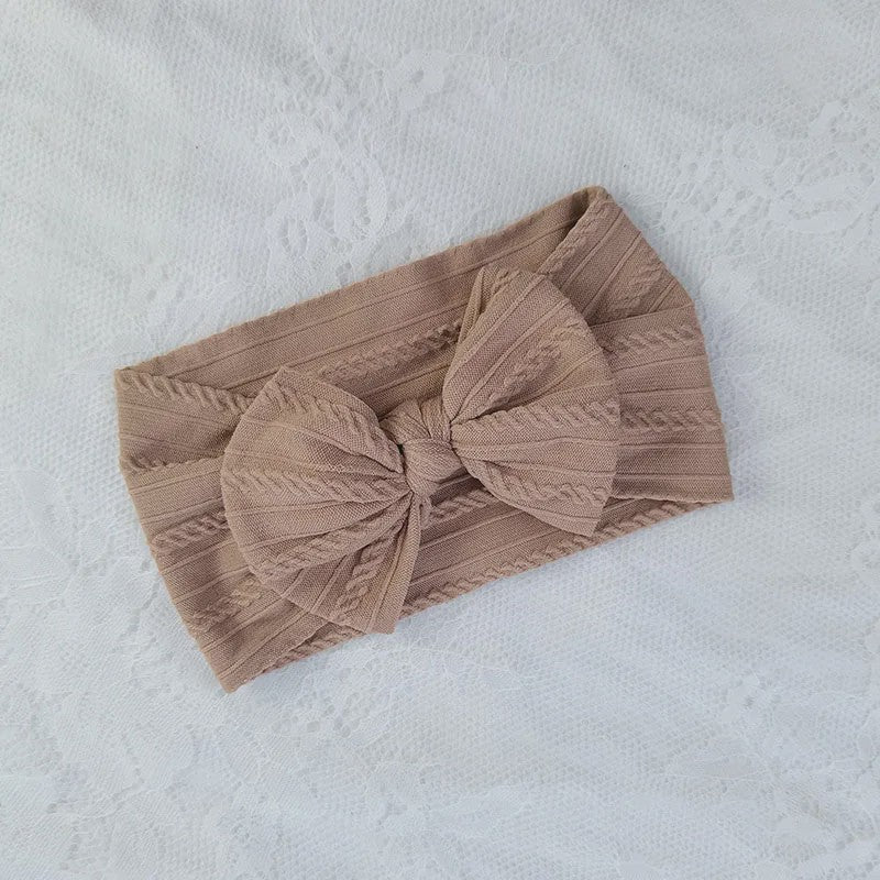 Set van 3 Zachte Baby Hoofdbanden met Strik - Elastisch en Comfortabel voor Newborns