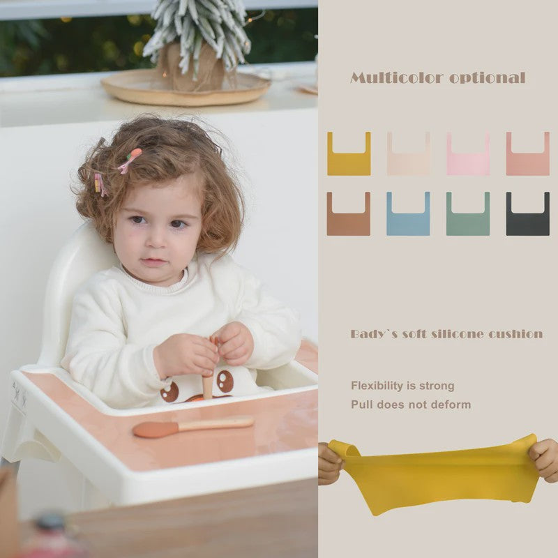 Zachte Siliconen Placemat voor Kinderstoel - Waterdicht & Makkelijk Schoon te Maken