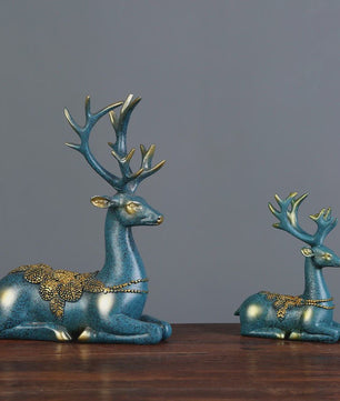Nordic Hertenkop Resin Beeld - Stijlvolle Woondecoratie & Moderne Sculptuur