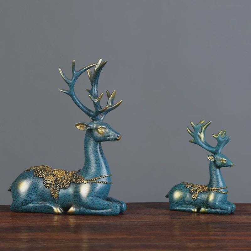 Nordic Hertenkop Resin Beeld - Stijlvolle Woondecoratie & Moderne Sculptuur