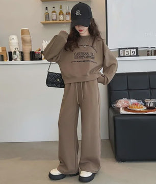 Meisjes Sweater & Wijdvallende Broek Set - Herfst/Winter Collectie