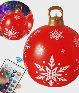 24 Inch Opblaasbare Kerstbal met LED Verlichting - XL Tuindecoratie