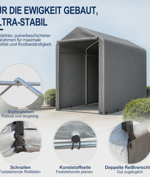 Robuuste Garage Carport 100x187x160cm - Waterdicht, UV-bestendig & Winddicht