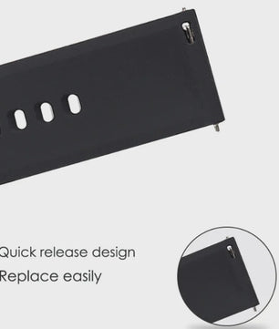 Universele Siliconen Horlogeband 20mm & 22mm - Snelwissel & Comfortabel