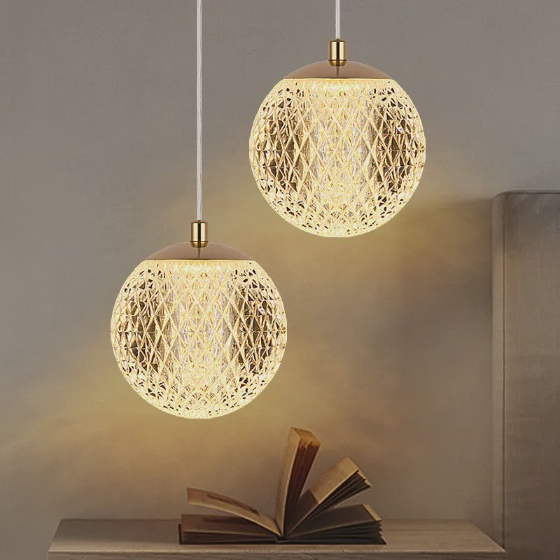 Moderne Sfeerverlichting Hanglamp - Kristallen Bol Design voor Slaapkamer & Nachtkastje