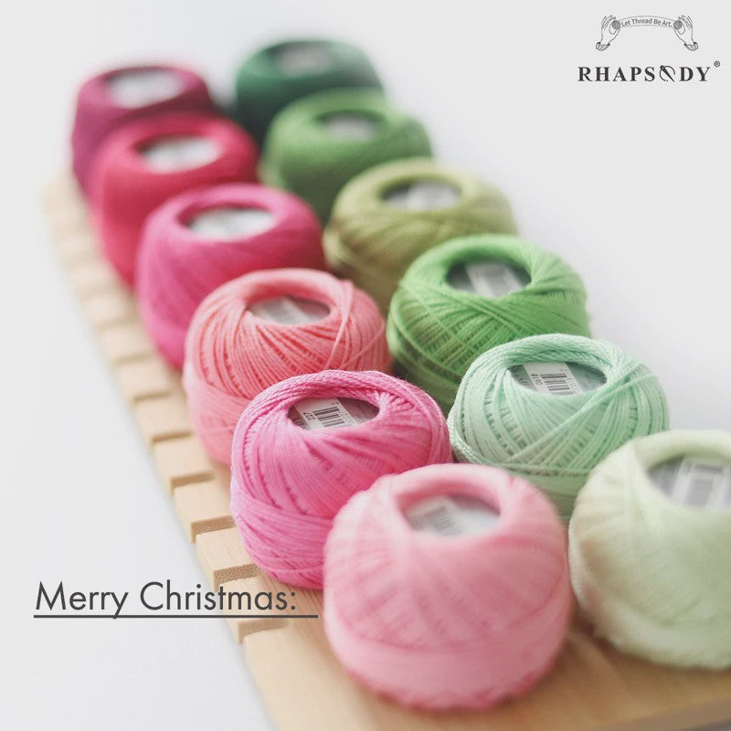 Rhapsody Pearl Cotton Garen Set - Maat 8 - 12 Bollen voor Haken, Borduren & Knutselen