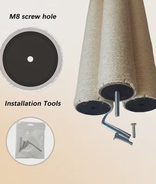 DIY Kattenkrabpaal Vervangingsonderdelen: Sisal Touw Krabpalen & Kartonnen Buizen
