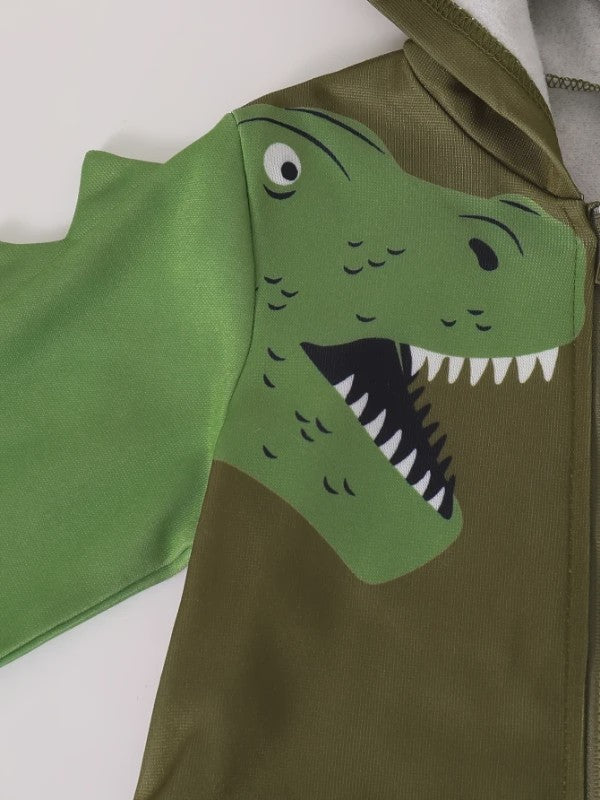 Schattige Dinosaurus Set voor Baby Jongens - Lente/Herfst Jas met Broek