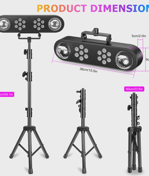 Krachtige Party & DJ Verlichting: RGB LED Effecten, Magische Bal & Stroboscoop met Afstandsbediening