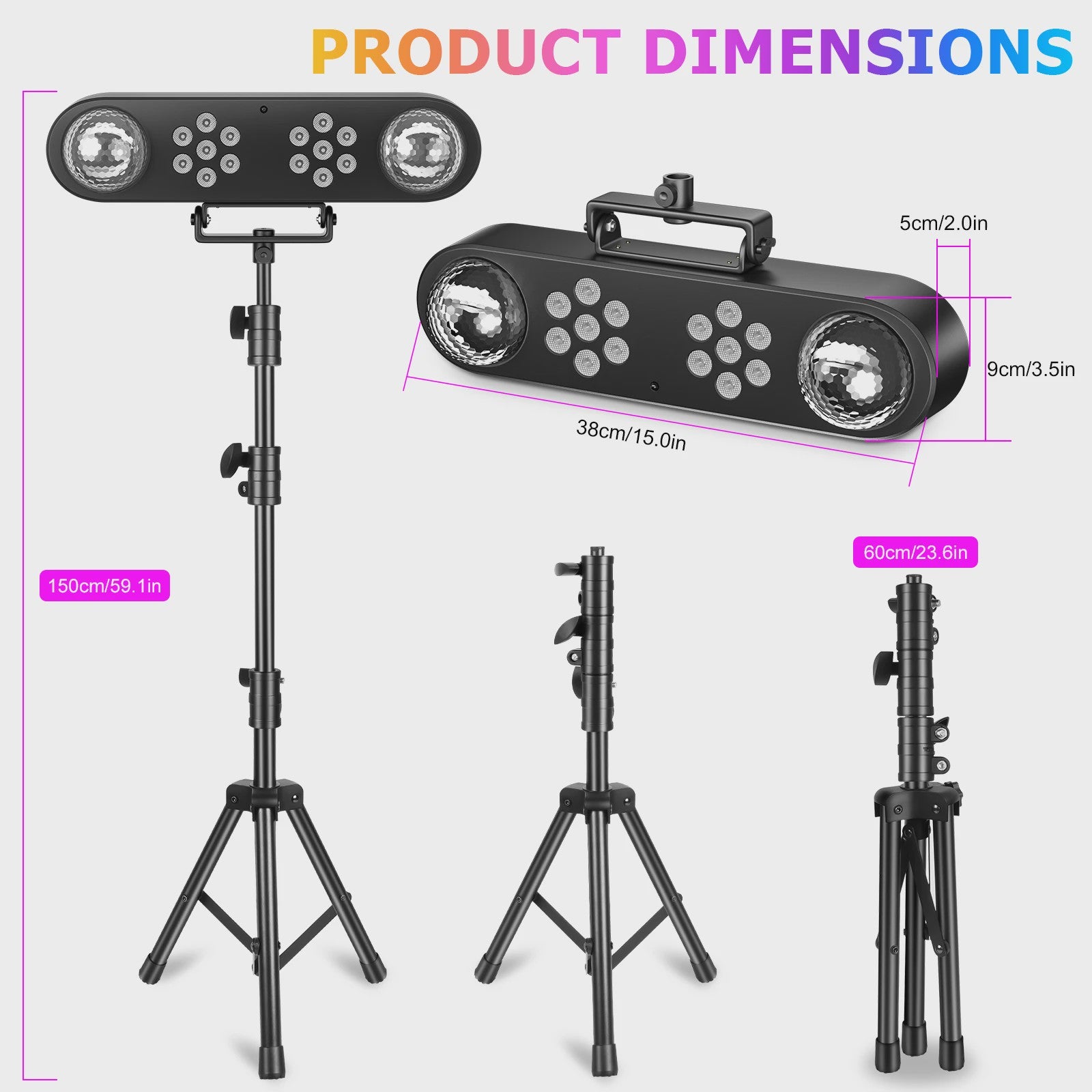 Krachtige Party & DJ Verlichting: RGB LED Effecten, Magische Bal & Stroboscoop met Afstandsbediening