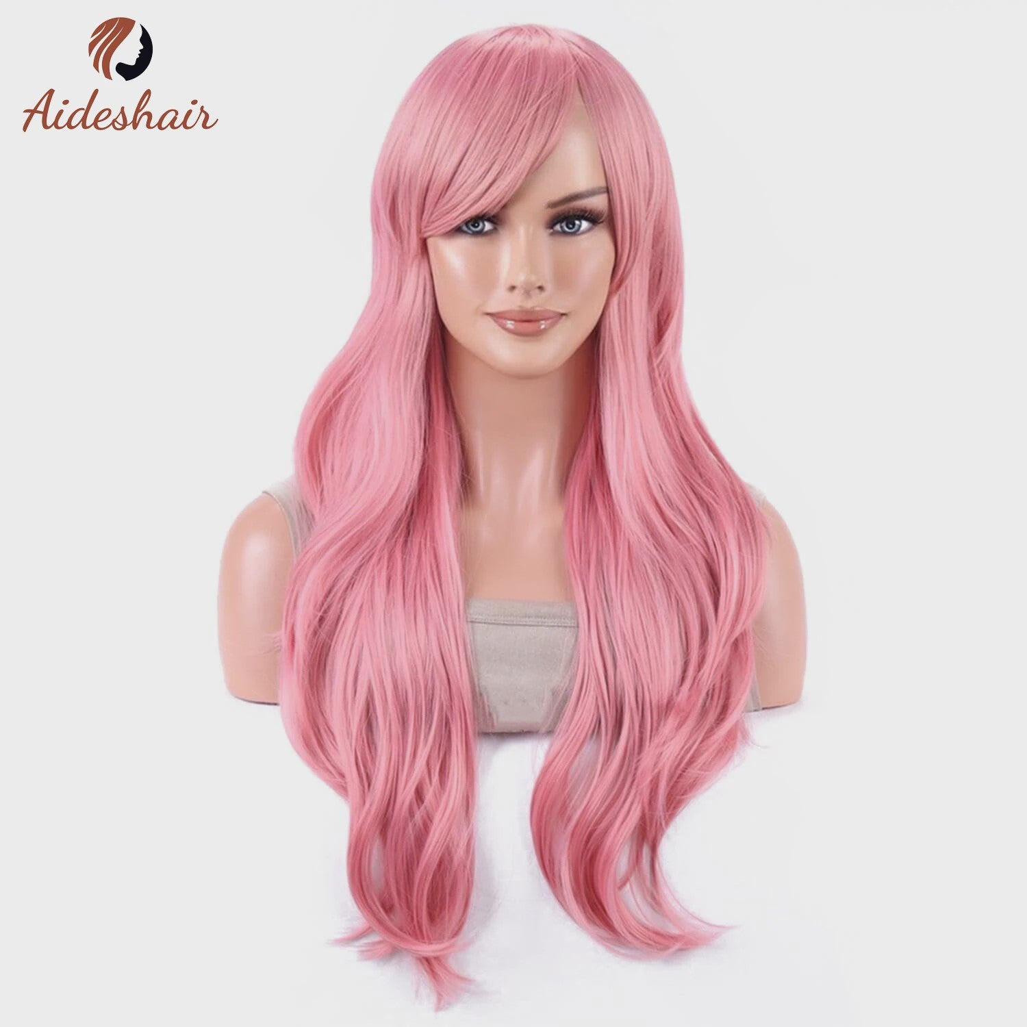 Lange Golvende Synthetische Pruik 70cm - Hittebestendig & Cosplay Geschikt