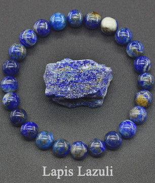 Natuurlijke Edelsteen Armband - Reiki, Blauwe Apatite, Lapis Lazuli, Amethist & Tijgeroog