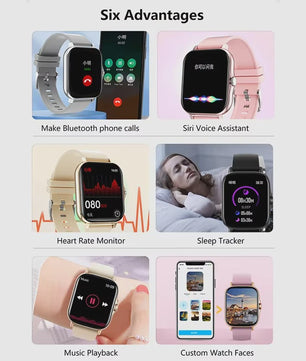 Lenovo Smartwatch 1.83'' - Waterdicht, Fitness Tracker, Bellen & Gezondheidsmonitor (iOS/Android)