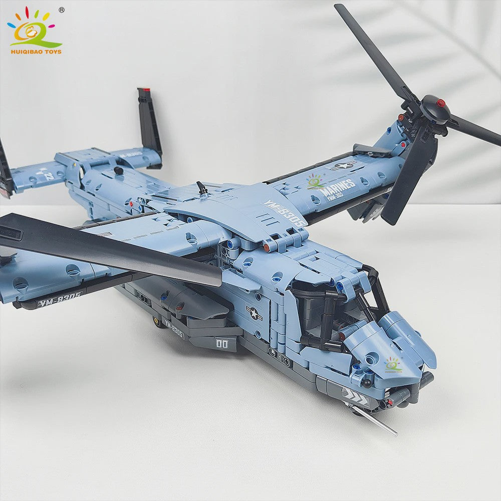 Bouwset V-22 Tiltrotor Vliegtuig & Helikopter - 1389 Stukjes Militair Model