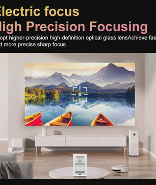 PANDA PF03 Projector: Draadloze Full HD Beamer met Bluetooth, WiFi6, Auto Keystone & 200 ANSI Lumen voor Thuis en Buiten