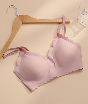 Naadloze Comfort Beha met Padded Cups en Golvende Rand - 9 Kleuren
