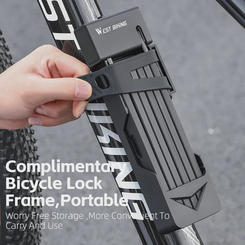 WEST BIKING Vouwbaar Fiets- en Motorslot - Sterke Beveiliging met ART Keurmerk