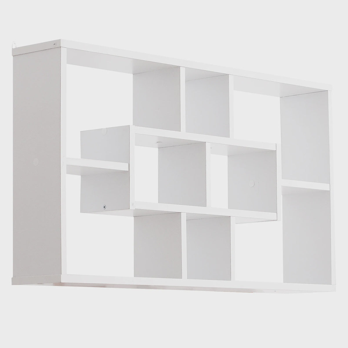 HOMCOM wall shelf set of 8 shelves wooden CDs book shelf