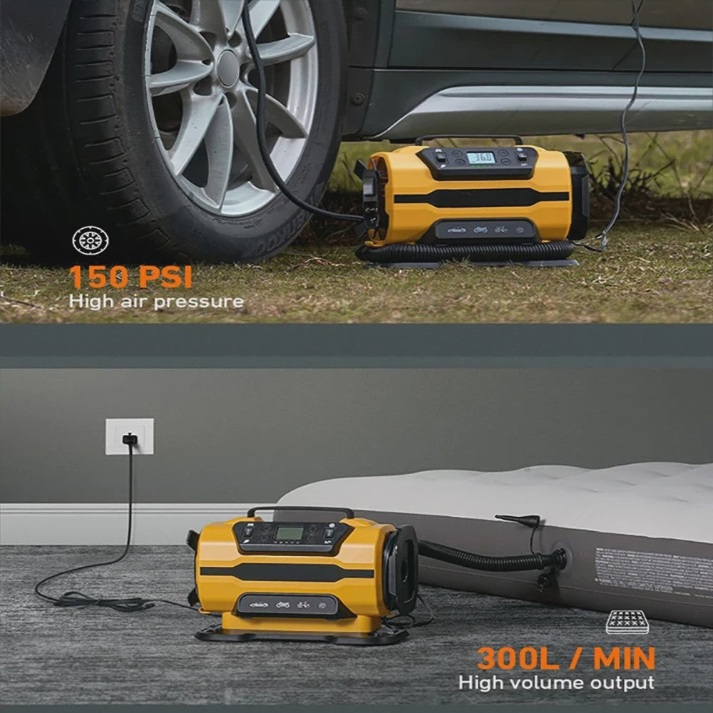 Draagbare Luchtcompressor AC/DC - Voor Auto, Boot, Fiets & Matras