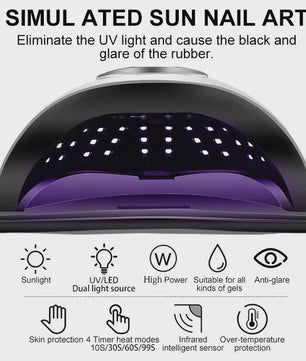 Professionele LED UV Nageldroger met LCD Display - Snel Gel Polish Drogen