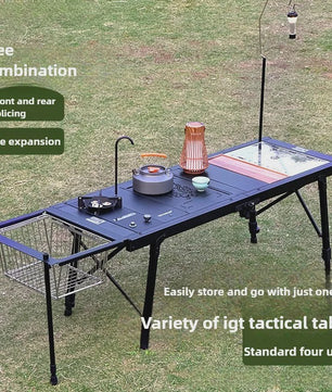 Aluminium IGT Campingtafel - Opvouwbaar, Ultralicht & Draagbaar voor Buiten BBQ