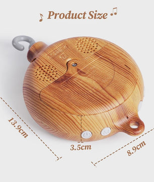 Houten Muziekdoosje Baby Mobiel - Draaiend & Kalmerende Melodieën voor de Babykamer