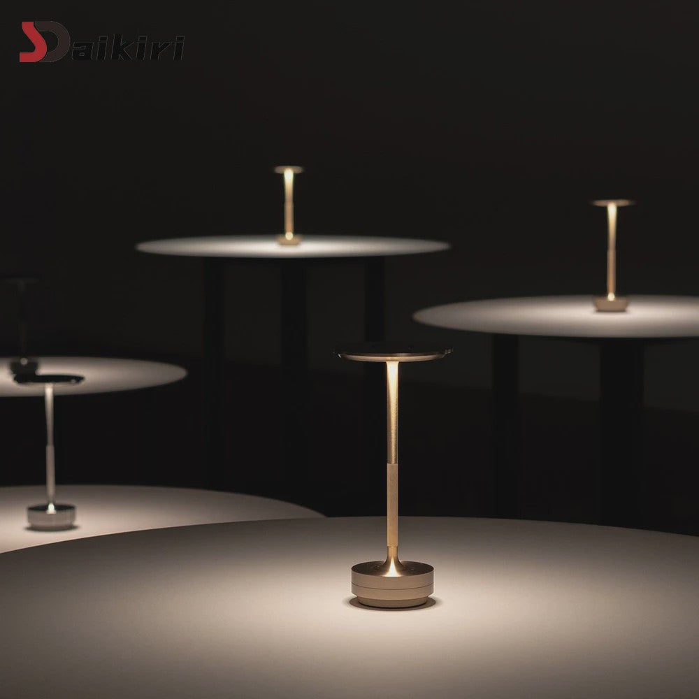 Draadloze Sfeerverlichting Tafellamp - Aluminium LED, Dimbaar & Oplaadbaar