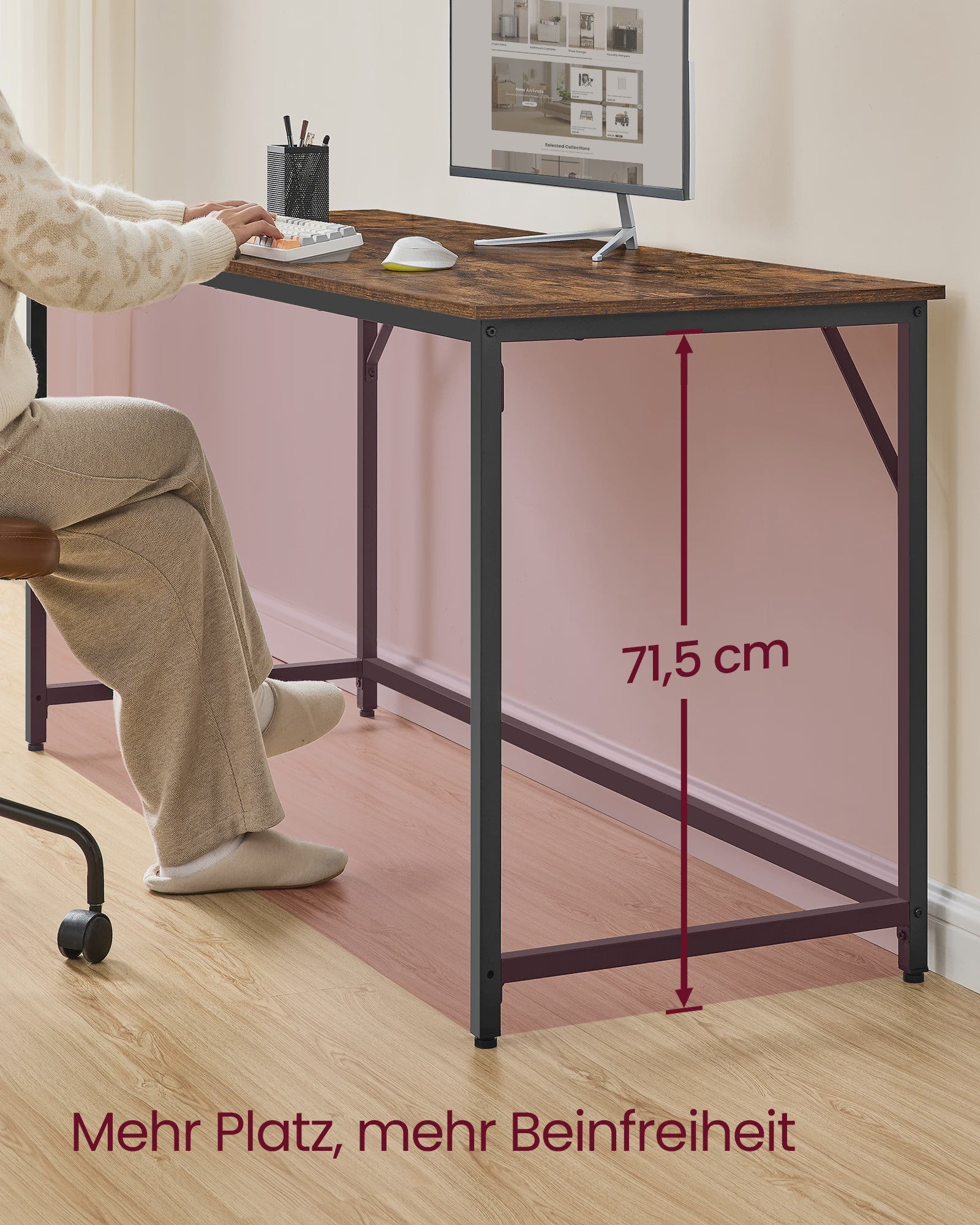 Industriële Bureau 100x50 cm - Stijlvol Werkplekmeubel voor Studie en Kantoor