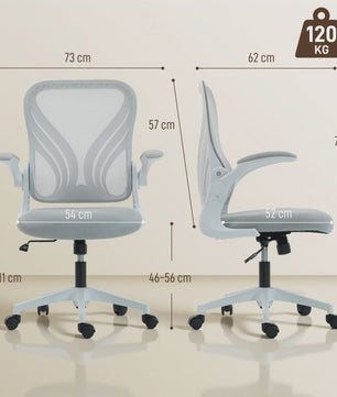 Ergonomische bureaustoel met mesh rugleuning en opklapbare armleuningen